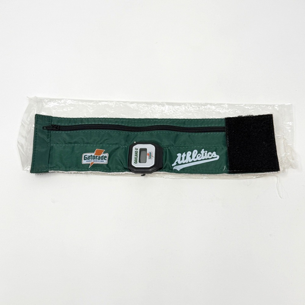 Oakland A's Gatorade Promo Digital Watch Hook-and-Loop Wristband Vintage